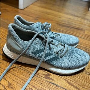 Adidas Green Gray Knit Sneakers